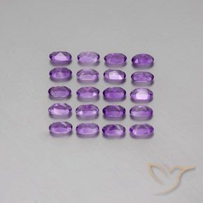 4.38 ct natürliche Lilaisch-violett Amethyst-Edelsteine, Oval, VVS-VS