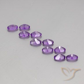 3.88 ct natürliche Lilaisch-violett Amethyst-Edelsteine, Oval, VVS-VS