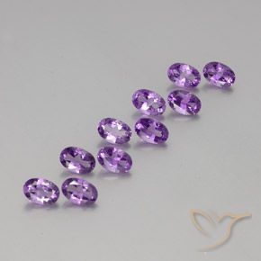 4.02 ct natürliche Lilaisch-violett Amethyst-Edelsteine, Oval, VVS-VS