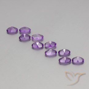4.02 ct natürliche Lilaisch-violett Amethyst-Edelsteine, Oval, VVS-VS