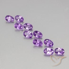4.11ctw Natürlicher Lilaisch-violett Amethyst, Oval, VVS-VS