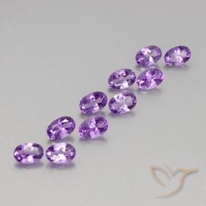 4.11 ct natürliche Lilaisch-violett Amethyst-Edelsteine, Oval, VVS-VS
