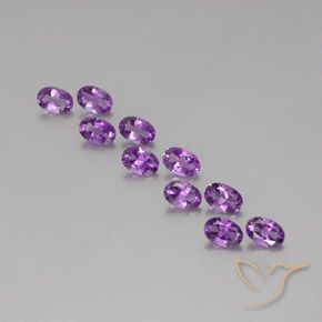 3.90 ct natürliche Tiefviolettes Violett Amethyst-Edelsteine, Oval, VVS-VS