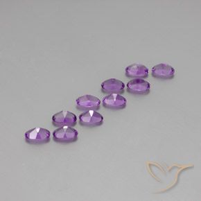 3.90 ct natürliche Tiefviolettes Violett Amethyst-Edelsteine, Oval, VVS-VS