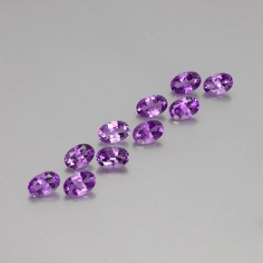 4,06 ct natürliche Tiefviolettes Violett Amethyst-Edelsteine, Oval Schliff, VVS-VS
