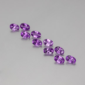 4,06 ct natürliche Tiefviolettes Violett Amethyst-Edelsteine, Oval Schliff, VVS-VS