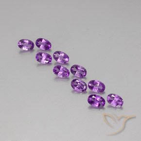 4.00ctw Natürlicher Tiefviolettes Violett Amethyst, Oval, VVS-VS