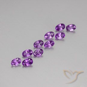 4.00 ct natürliche Tiefviolettes Violett Amethyst-Edelsteine, Oval, VVS-VS