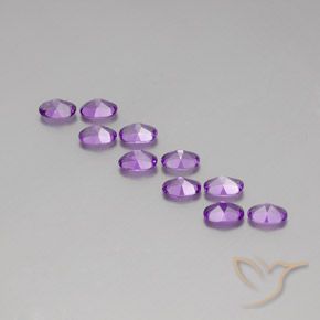 4.00 ct natürliche Tiefviolettes Violett Amethyst-Edelsteine, Oval, VVS-VS