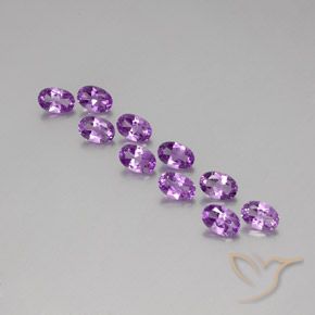 4.00 ct natürliche Lilaisch-violett Amethyst-Edelsteine, Oval, VS