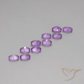4.00 ct natürliche Lilaisch-violett Amethyst-Edelsteine, Oval, VS