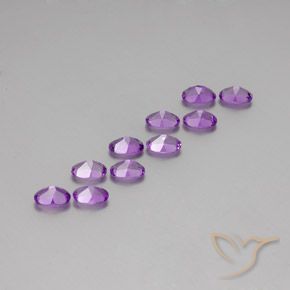4.07 ct natürliche Tiefviolettes Violett Amethyst-Edelsteine, Oval, VVS-VS