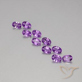 3.77ctw Natürlicher Tiefviolettes Violett Amethyst, Oval, VS