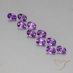 4.01ctw Natürlicher Mittelviolettes Violett Amethyst, Oval, VVS-VS