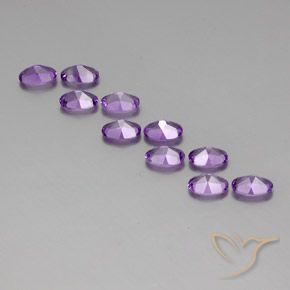 4.01 ct natürliche Mittelviolettes Violett Amethyst-Edelsteine, Oval, VVS-VS