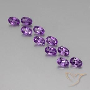 4.05ctw Natürlicher Mittelviolettes Violett Amethyst, Oval, VVS-VS