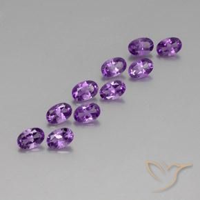 4.05 ct natürliche Mittelviolettes Violett Amethyst-Edelsteine, Oval, VVS-VS