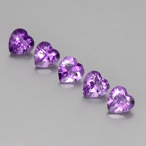 3.60 ct natürliche Mittelviolettes Violett Amethyst-Edelsteine, Herzform, VVS-VS