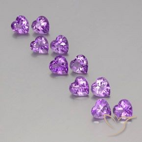 7.04ctw Natürlicher Lilaisch-violett Amethyst, Herz, VVS-VS