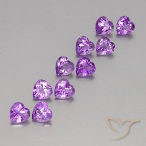 7.04 ct natürliche Lilaisch-violett Amethyst-Edelsteine, Herz, VVS-VS