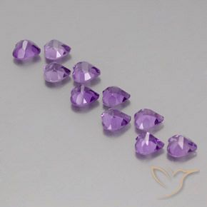 7.04 ct natürliche Lilaisch-violett Amethyst-Edelsteine, Herz, VVS-VS