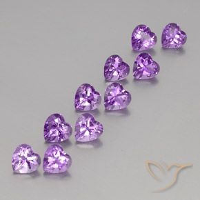 7.36 ct natürliche Lilaisch-violett Amethyst-Edelsteine, Herz, VVS-VS