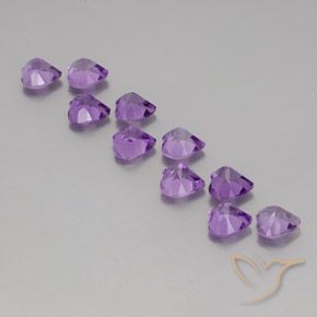 7.36 ct natürliche Lilaisch-violett Amethyst-Edelsteine, Herz, VVS-VS