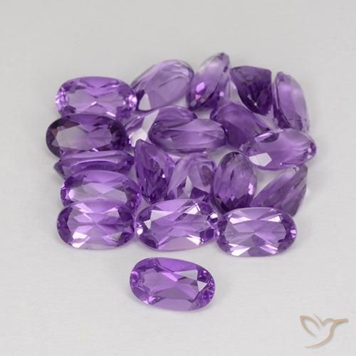 4.25 ct natürliche Mittelviolett Amethyst-Edelsteine, Oval, VS