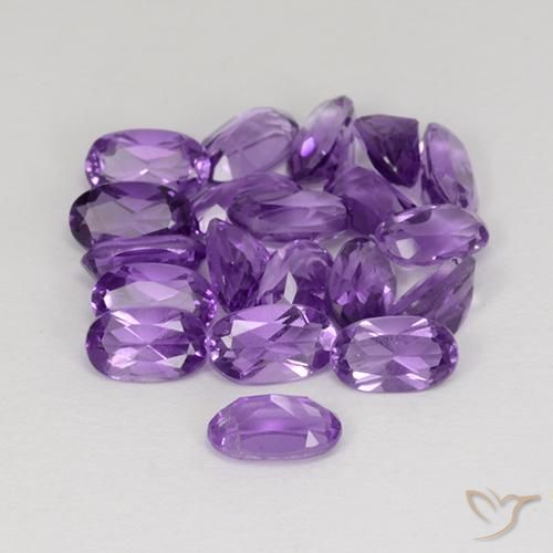 4.25 ct natürliche Mittelviolett Amethyst-Edelsteine, Oval, VS