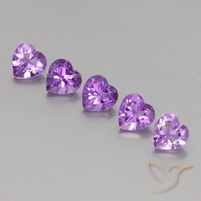 3.44 ct natürliche Lilaisch-violett Amethyst-Edelsteine, Herz, VS