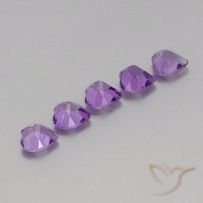 3.44 ct natürliche Lilaisch-violett Amethyst-Edelsteine, Herz, VS