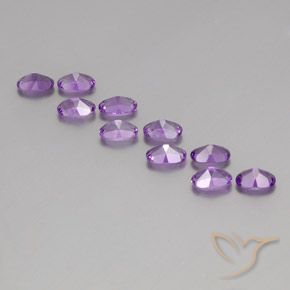 3.99 ct natürliche Mittelviolettes Violett Amethyst-Edelsteine, Oval, VVS-VS