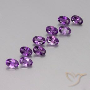 4.11 ct natürliche Mittel-Dunkelviolett Amethyst-Edelsteine, Oval, VVS-VS