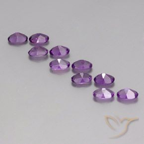4.11 ct natürliche Mittel-Dunkelviolett Amethyst-Edelsteine, Oval, VVS-VS