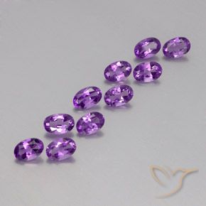 4.00 ct natürliche Mittelviolettes Violett Amethyst-Edelsteine, Oval, VVS-VS