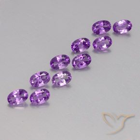 4.16 ct natürliche Lilaisch-violett Amethyst-Edelsteine, Oval, VVS-VS