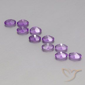 4.16 ct natürliche Lilaisch-violett Amethyst-Edelsteine, Oval, VVS-VS