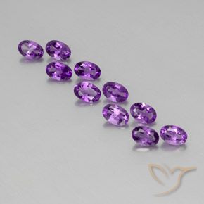 3.80ctw Natürlicher Tiefviolettes Violett Amethyst, Oval, VVS-VS