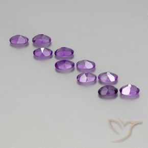 3.80 ct natürliche Tiefviolettes Violett Amethyst-Edelsteine, Oval, VVS-VS