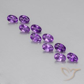 4.24ctw Natürlicher Mittelviolettes Violett Amethyst, Oval, VVS-VS
