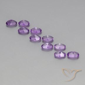 4.09 ct natürliche Lilaisch-violett Amethyst-Edelsteine, Oval, VVS-VS