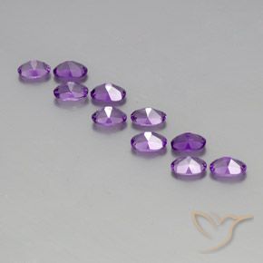 4.08 ct natürliche Mitteldunkles Violettviolett Amethyst-Edelsteine, Oval Schliff, VVS-VS