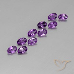 3.72 ct natürliche Lilaisch-violett Amethyst-Edelsteine, Oval, VVS-VS