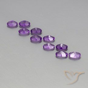 3.72 ct natürliche Lilaisch-violett Amethyst-Edelsteine, Oval, VVS-VS