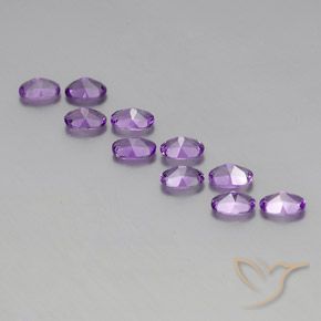 3.94 ct natürliche Lilaisch-violett Amethyst-Edelsteine, Oval, VVS-VS