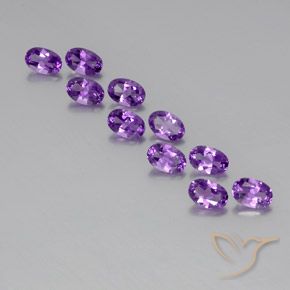 4.01ctw Natürlicher Lilaisch-violett Amethyst, Oval, VVS-VS