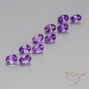 4.01 ct natürliche Lilaisch-violett Amethyst-Edelsteine, Oval, VVS-VS