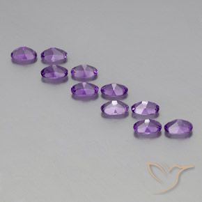 4.01 ct natürliche Lilaisch-violett Amethyst-Edelsteine, Oval, VVS-VS
