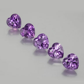3.63 ct natürliche Tiefviolettes Violett Amethyst-Edelsteine, Herzform, VVS-VS