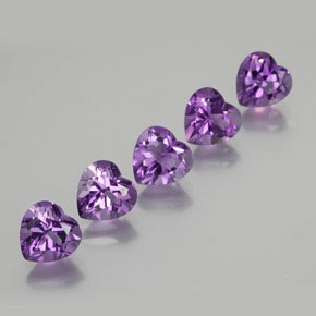 3.63 ct natürliche Tiefviolettes Violett Amethyst-Edelsteine, Herzform, VVS-VS